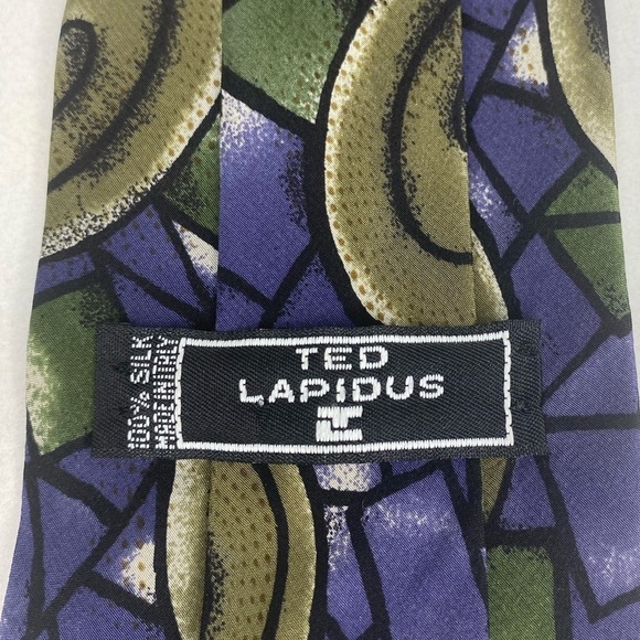 Vintage Ted Lapidus 100% silk necktie - Picture 2 of 3